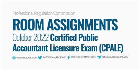 cpale room assignment|ROOM ASSIGNMENTS: May 2022 Certified Public .
